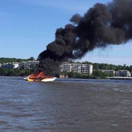 Boat Fire At 12.5 Mile Marker